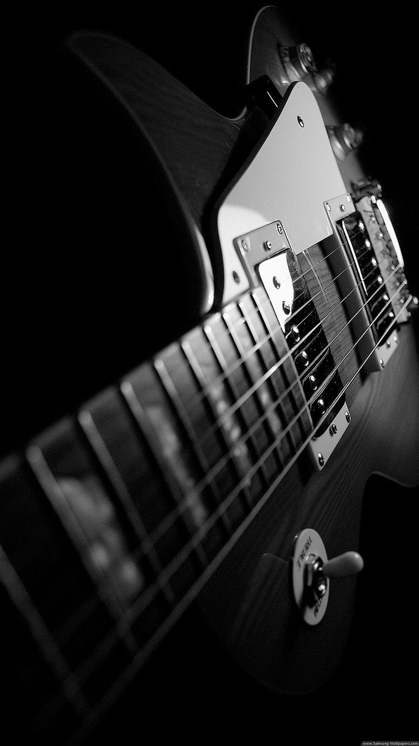 Guitare électrique noir et blanc, guitare Fender Fond d'écran de téléphone HD