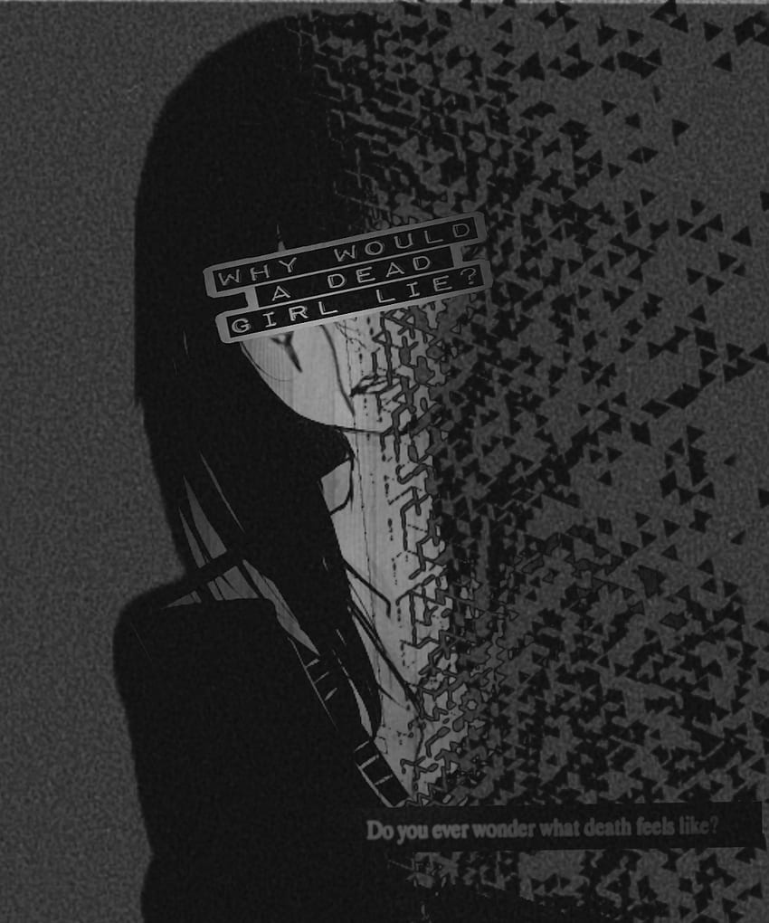 Black Anime, Sad Aesthetic HD wallpaper