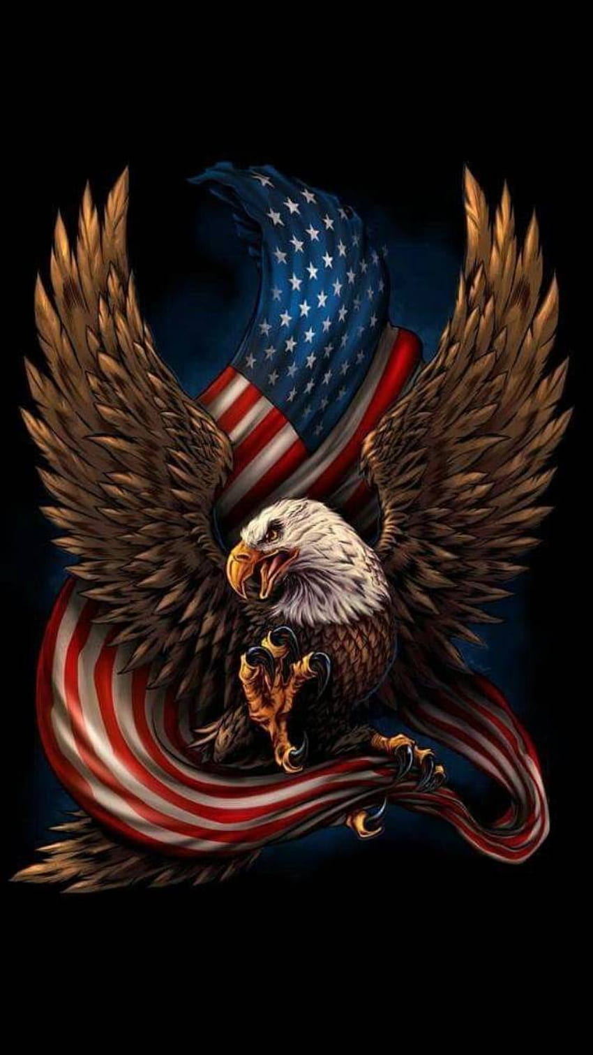 Patriotic eagle HD phone wallpaper