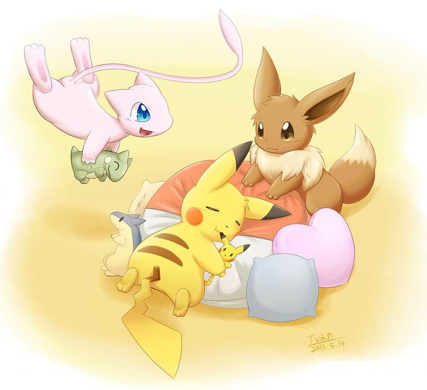 Pokemon Art Eevee y Pikachu Ute (Página 4) fondo de pantalla