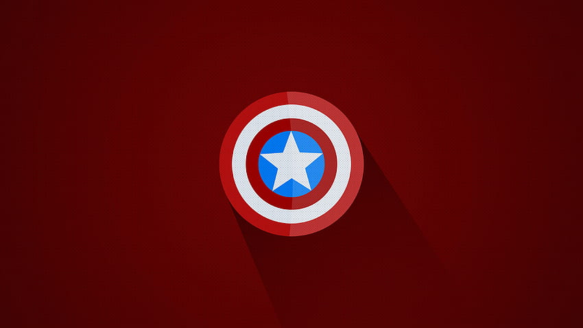 キャプテン・アメリカの盾、スーパーヒーロー、最小限 高画質の壁紙