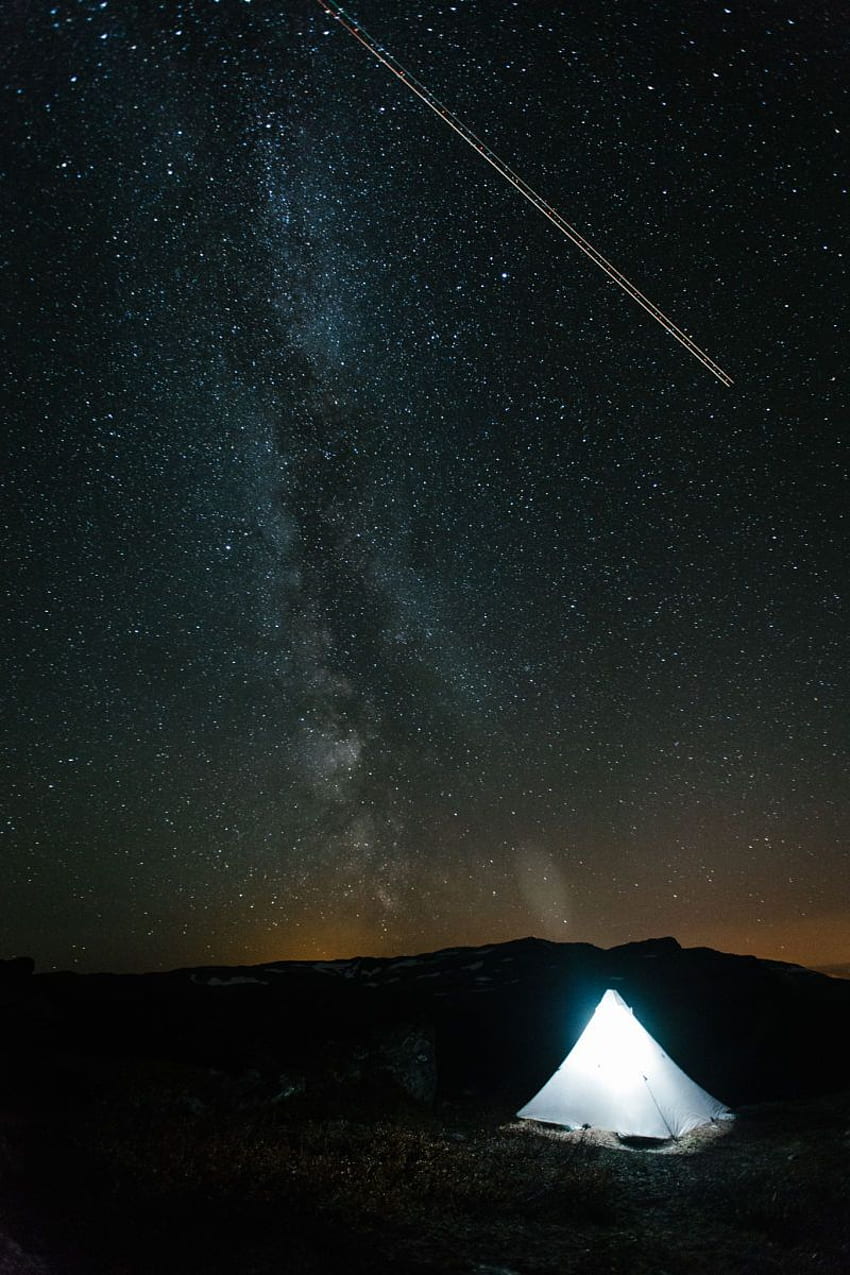 Windows 10 Night Sky Tent Location, Aesthetic Camping HD phone wallpaper
