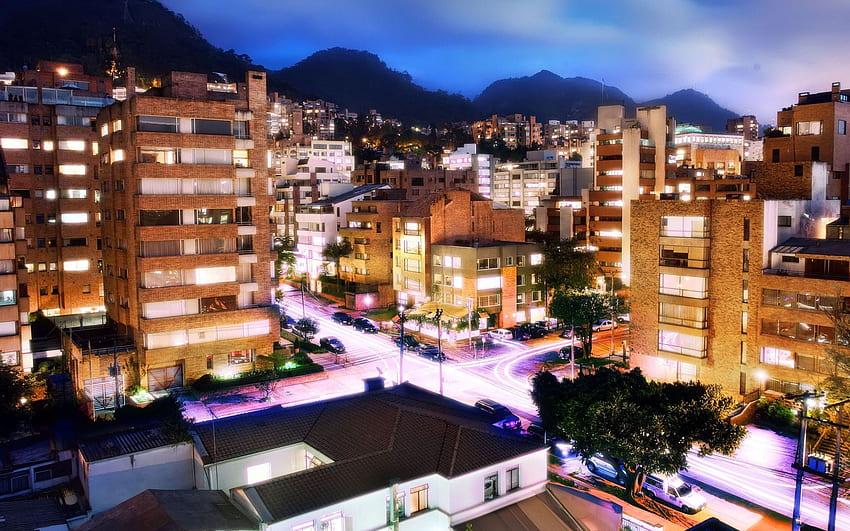 Bogota, Kolumbien, Nacht HD-Hintergrundbild