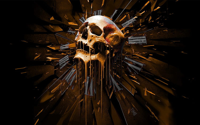 Gold Skull iPhone , Black and Gold Skull HD wallpaper