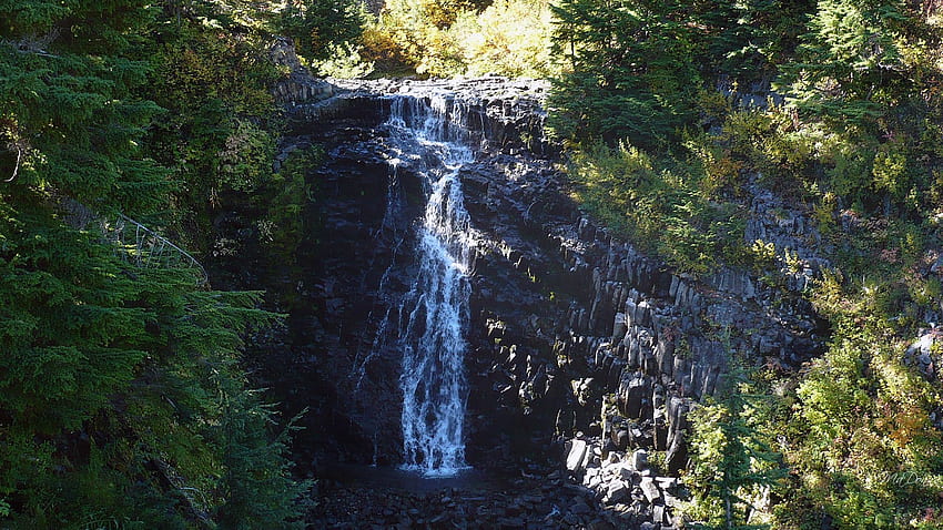 Cascade Mountain Falls, Washington, caduta, alberi, cascata, autunno, acqua, ruscello Sfondo HD