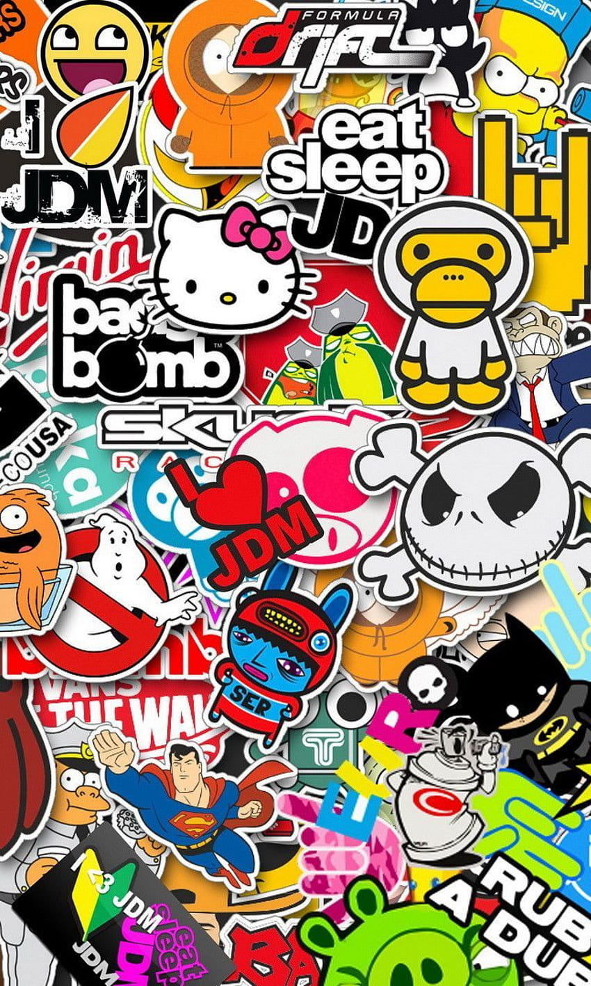 Skateboards Stickers , Marvel Sticker Bomb HD phone wallpaper