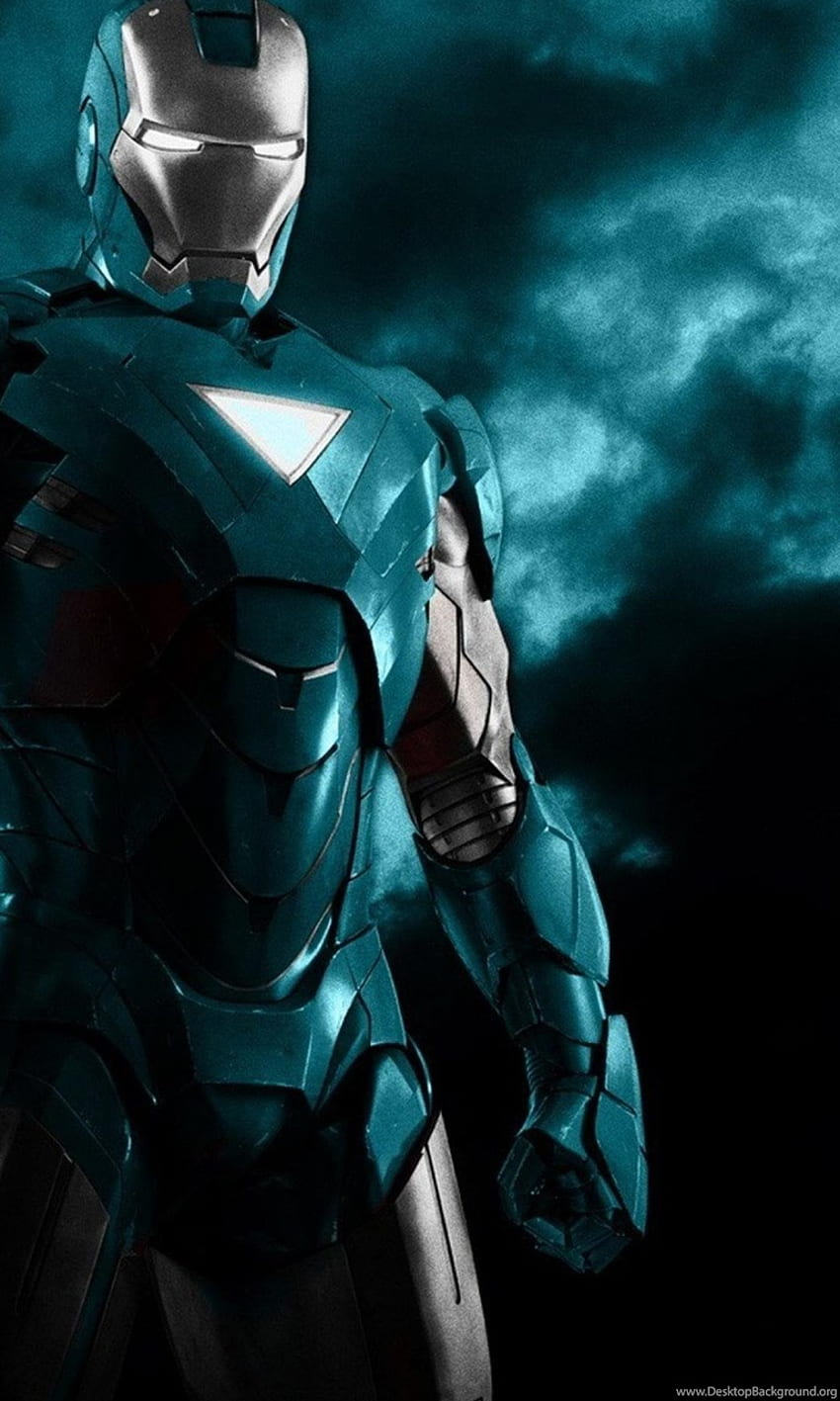 Blue Iron Man Robots Superheroes Armor Black Background . Background HD  phone wallpaper | Pxfuel