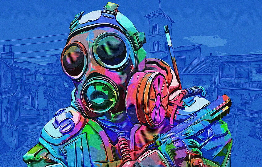 toxic, blue, 'CS:GO' for , section игры, Cool Toxic HD wallpaper