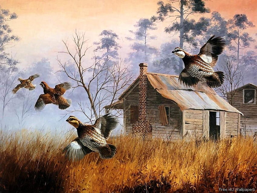 Flying Birds, painting, art, animals, flying, Birds HD wallpaper