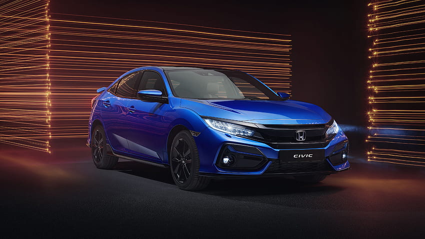 Honda Civic Hatchback Sport Line 2019 . Car . ID, Blue Honda HD wallpaper