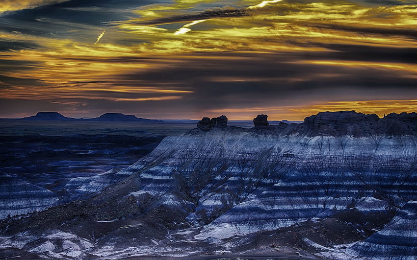 Nature, Sky, Mountains, r, Arizona, Petrified Forest HD wallpaper