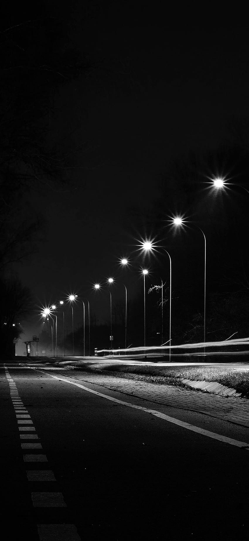 iPhone 8 . street lights, Dark Evening HD phone wallpaper