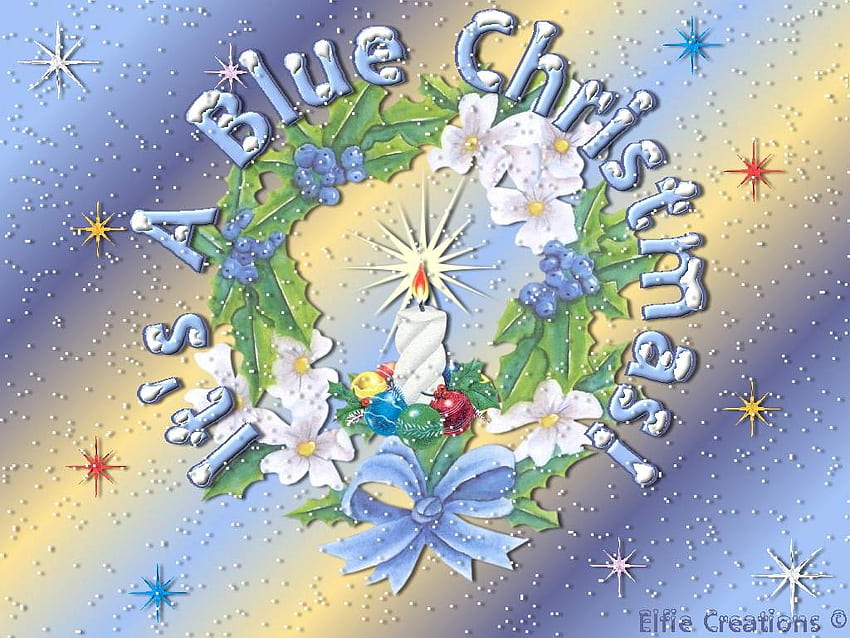 Niebieska ozdoba świąteczna, niebieski, wakacje, świeca, Boże Narodzenie Tapeta HD