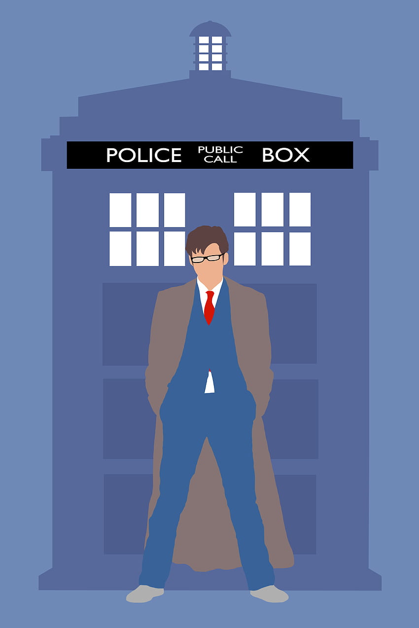 Téléphone Tardis, Doctor Who minimaliste Fond d'écran de téléphone HD