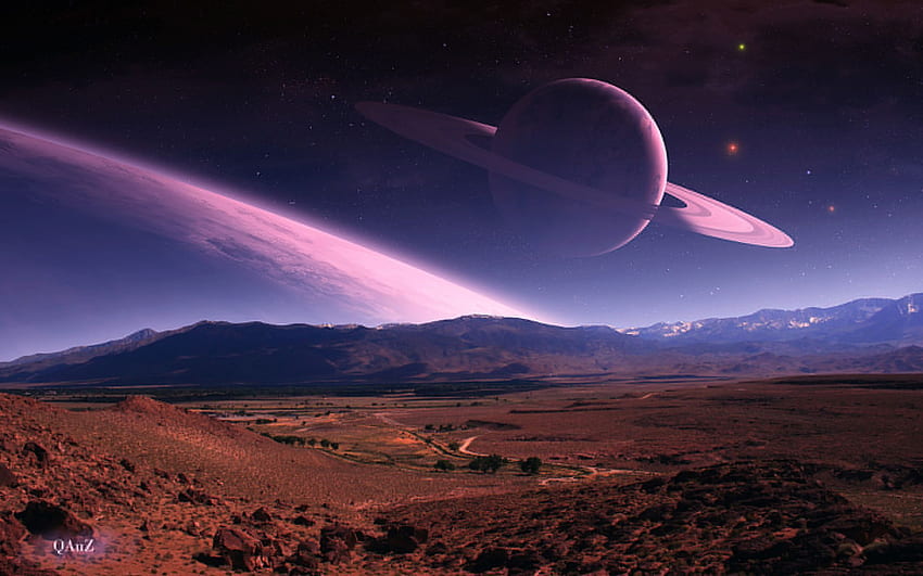 Science-Fiction-Planetenlandschaft HD-Hintergrundbild