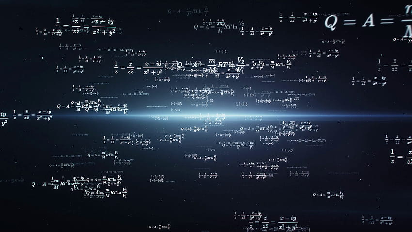 Bilgisayar animasyonlu matematik ve fizik formülleri uçuşuyor HD duvar kağıdı