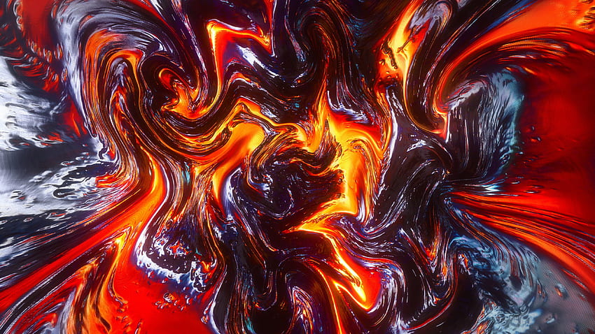 Lava, Oberfläche, 3D, Feuer, , Abstrakt, 3840 X 2160 Lava HD-Hintergrundbild