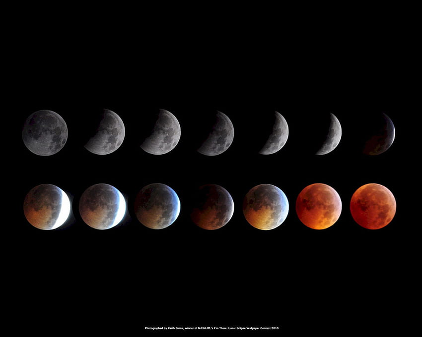 L'insolita eclissi lunare totale coincide con la luna piena stanotte, ciclo lunare Sfondo HD