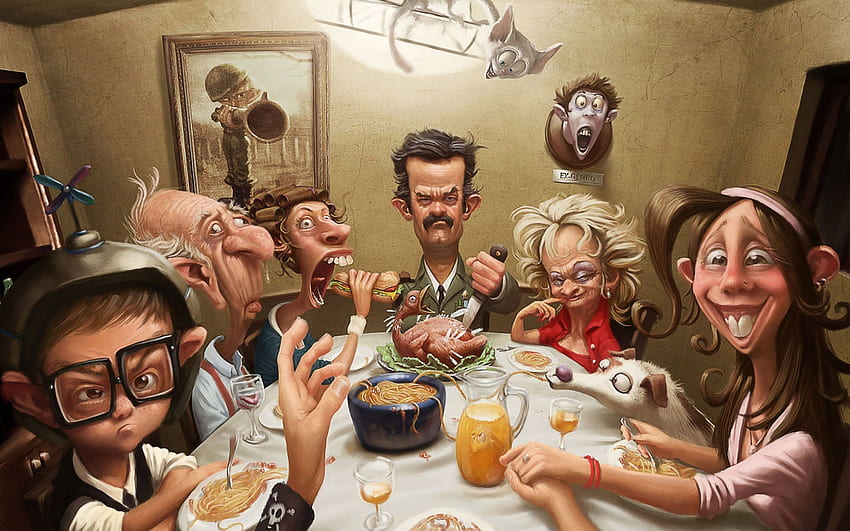 To deal with dysfunctional family members effectively, it's always a, Funny Thanksgiving HD wallpaper