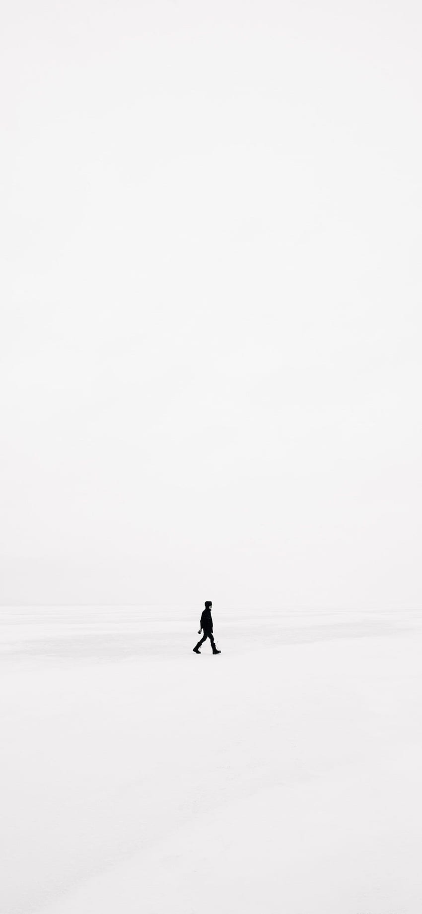 Man Alone White, Alone Black and White HD phone wallpaper