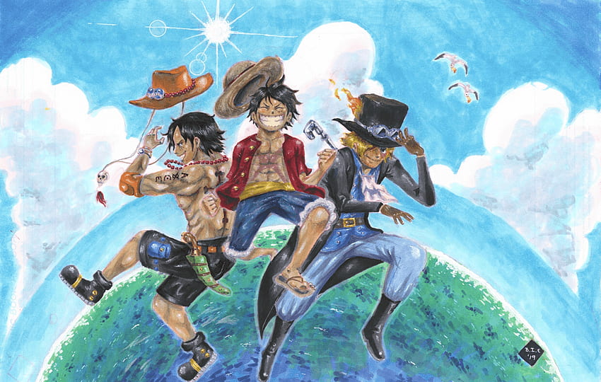 ONE PIECE Monkey D Luffy Sabo Portgas D Ace ASL wallpaper  1748x1181   769343  WallpaperUP