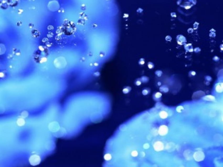 Blue Crystals สีน้ำเงิน แก้ว คริสตัล วอลล์เปเปอร์ HD