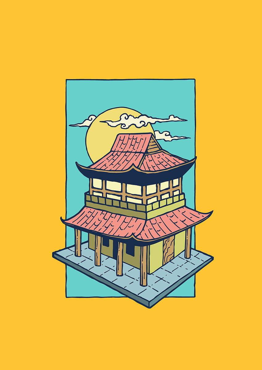 Selamat Datang di Toko Jepang. gelembung merah. Kuil Jepang, Jepang estetika, pola Jepang, Estetika Kuning Jepang wallpaper ponsel HD