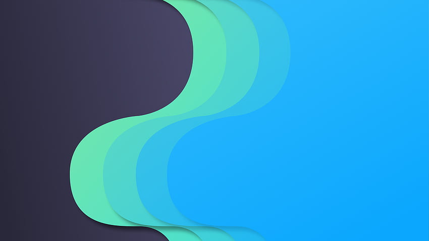 Material Design Flow Blue Green , Abstract, , , Background, and HD wallpaper