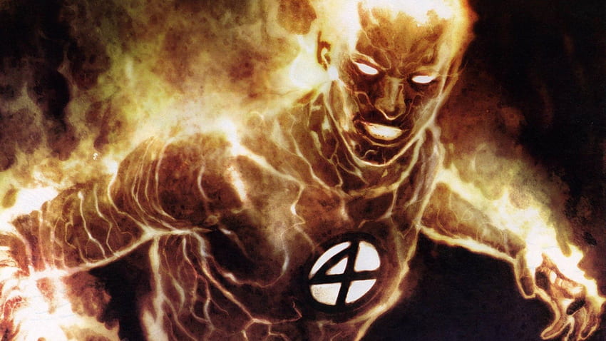 Fantastic Four, Human Torch (Johnny Storm), Marvel, Superhero HD wallpaper
