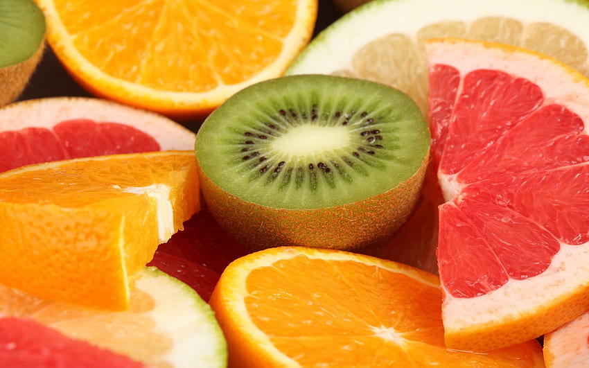 Kiwi, Fruits, Food, Oranges, Lime, Grapefruit HD wallpaper