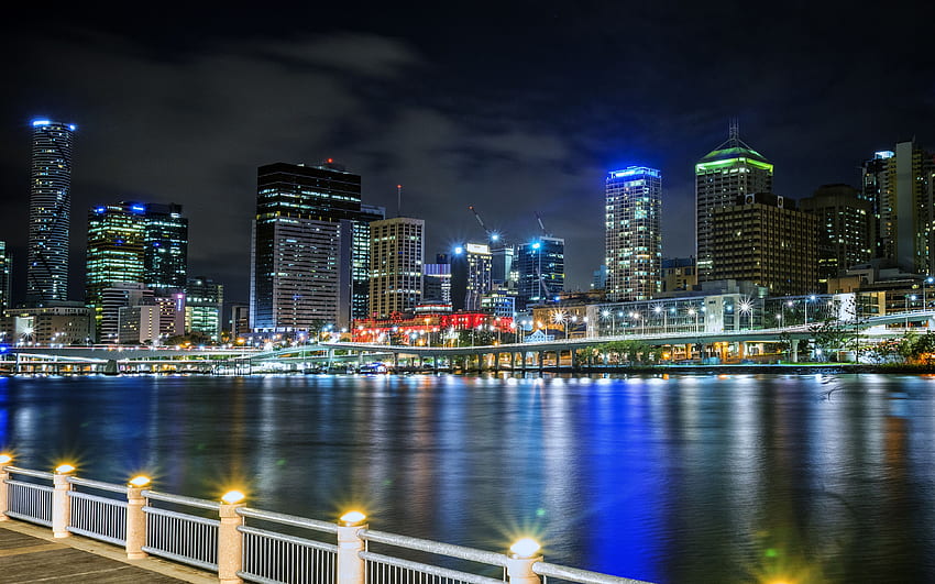 Brisbane Central Business District Cbd Skyline Grattacieli Edifici Queensland Australia Ultra For Sfondo HD