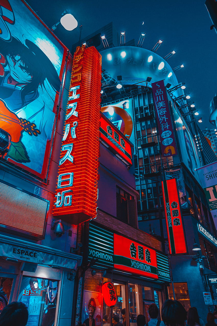Cyberpunk City or Gibsonville, Futuristic Tokyo HD phone wallpaper