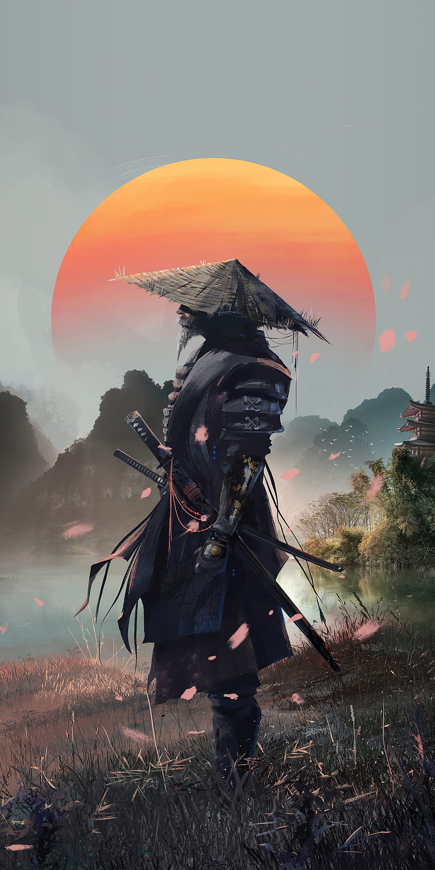 Einsamer Krieger Samurai, einsamer Samurai Sekiro HD-Handy-Hintergrundbild