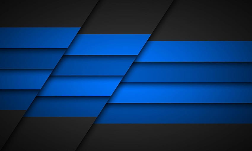 Black and blue material design background. Modern with overlap layers with space for your text. vector illustration 2667028 Vector Art at Vecteezy, Material UI HD wallpaper