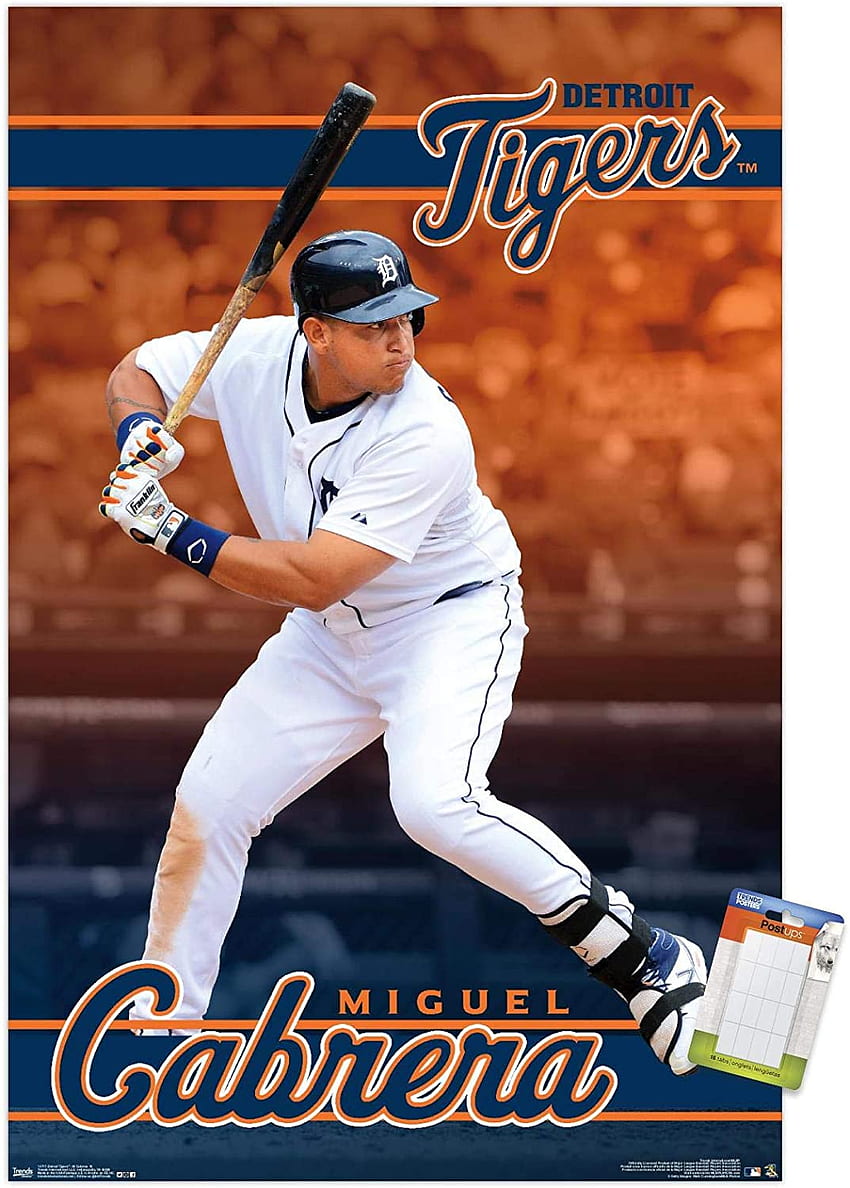 Trends International MLB Detroit Tigers - Miguel Cabrera 16 Wall Poster,  22.375 x 34, Poster & Mount Bundle: Home & Kitchen HD phone wallpaper
