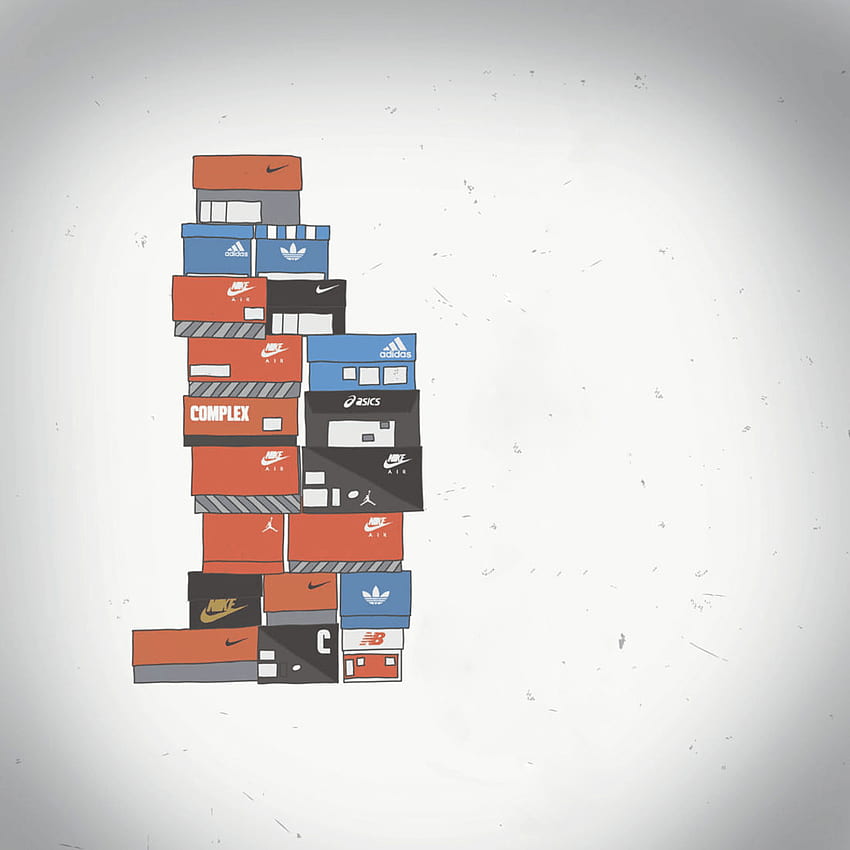 Оранжева кутия Nike, кутия за обувки HD тапет за телефон