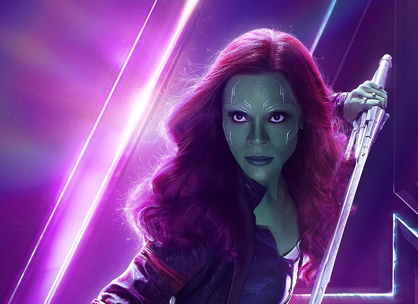 Gamora In Avengers Infinity War нов плакат, филми HD тапет