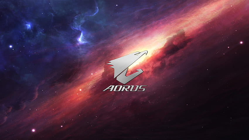 Logo AORUS Galaxie, Gigabyte Aorus Fond d'écran HD