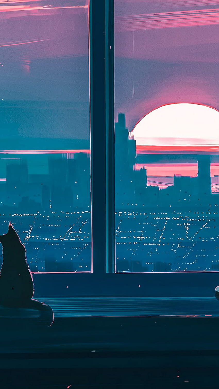 Anime Girl Cat City Scenery 145 [] for your , Mobile & Tablet. Explore Anime iPhone 11 . Anime iPhone 11 , iPhone 11 Pro 2020 , iPhone 11 HD phone wallpaper