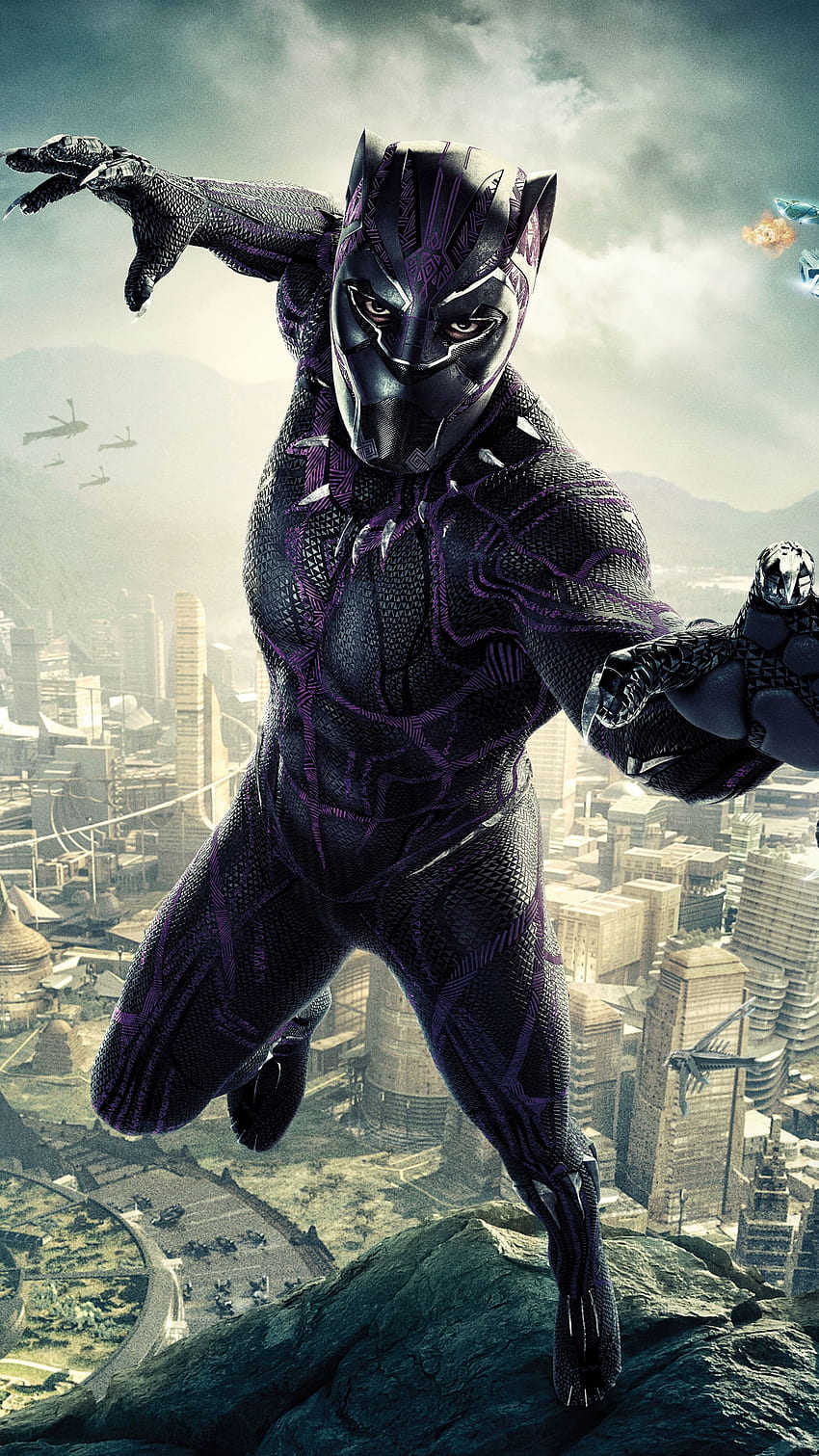 Schwarzer Panther, Marvel-Comics, Avengers, Wakanda HD-Handy-Hintergrundbild