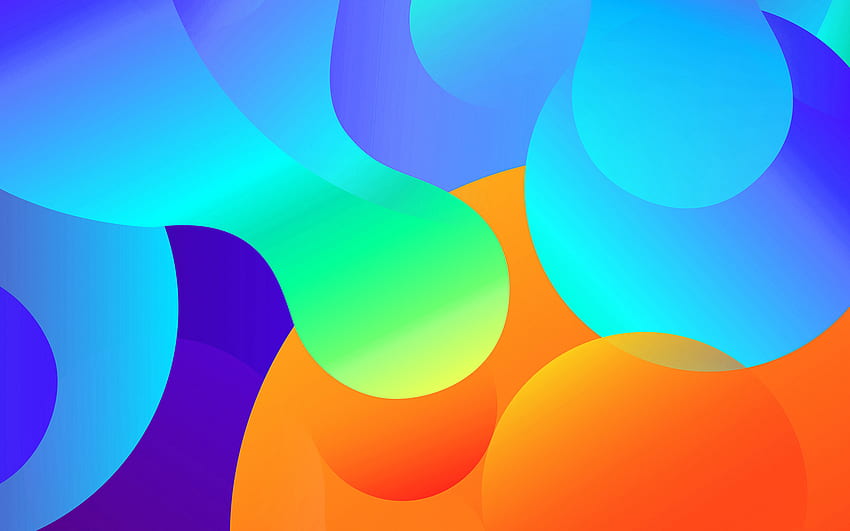 Patrón de básico de color de arte abstracto azul naranja, diseño naranja fondo de pantalla