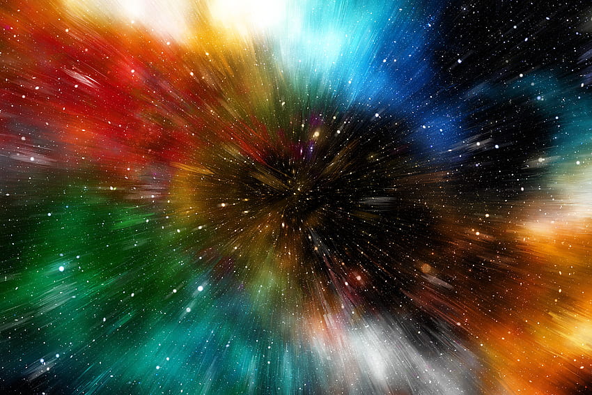 Abstract, Universe, Multicolored, Motley, Galaxy, Immersion HD wallpaper
