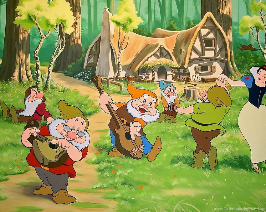 白雪姫と七人の小人の漫画 高画質の壁紙