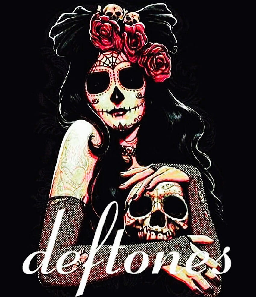 Deftones의 재규어 블랑코. 설탕해골, 해골, 설탕해골소녀 HD 전화 배경 화면