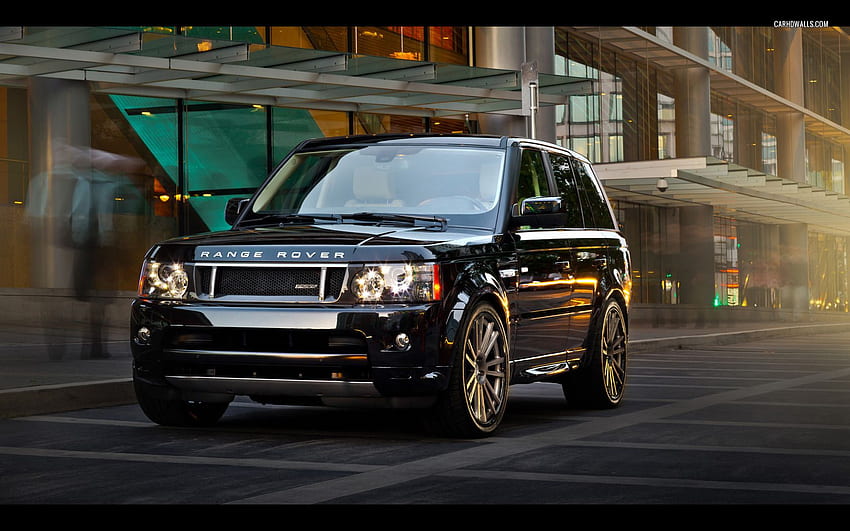 Range Rover Sport, Black Land Rover HD тапет