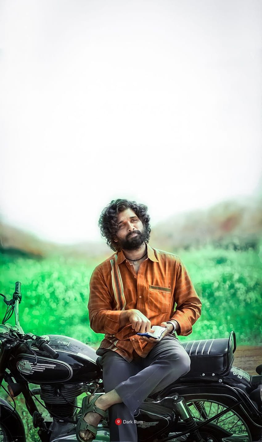Пушпа Алу Арджун. Снимка от филм, Allu Arjun, Известни индийски актьори, Pushpa Raj HD тапет за телефон