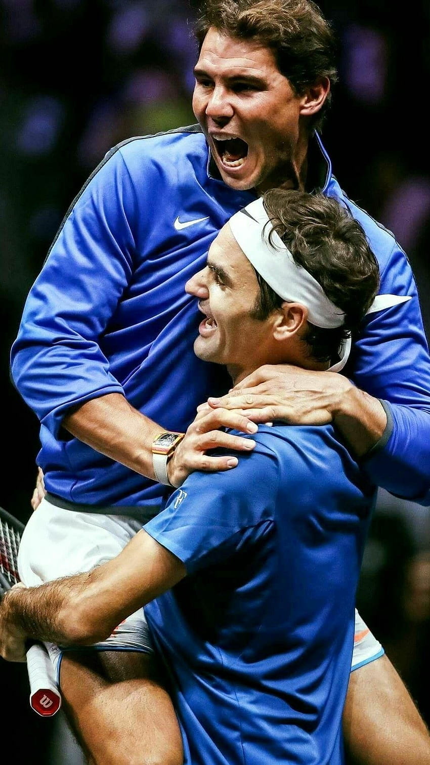 Рафаел Надал и Роджър Федерер. Тенис. Надал HD тапет за телефон