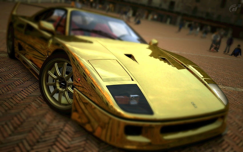 Ferrari F40 Gold HD wallpaper