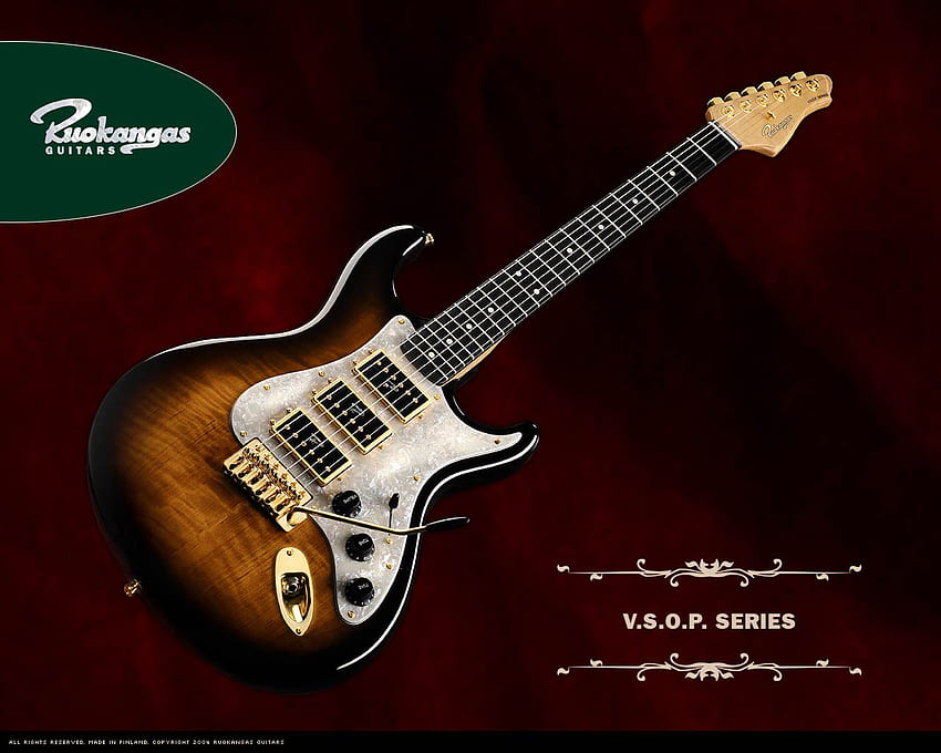Ruokangas Guitars V S O P Series, musique, marron, accords, guitare, beau Fond d'écran HD
