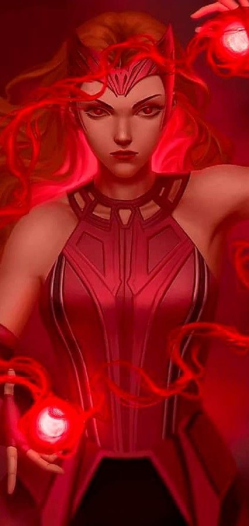 Scarlet witch 777, marvel, scarlet witch, Wanda Maximoff, red power HD phone wallpaper